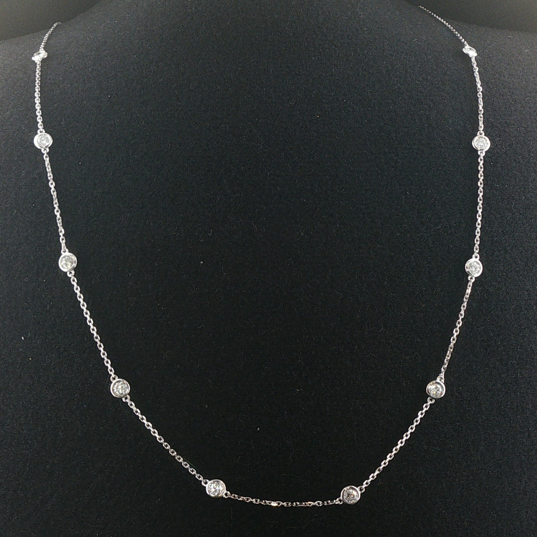 Brand New 1cttw Natural Diamonds by the Yard Necklace in 14k Gold