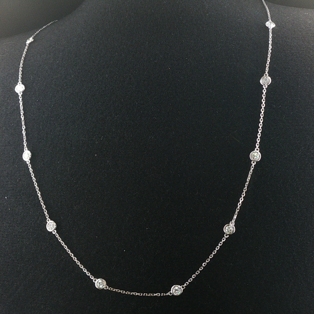 Brand New 1cttw Natural Diamonds by the Yard Necklace in 14k Gold
