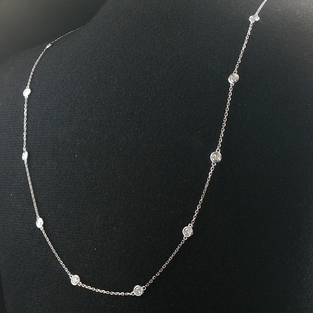 Brand New 1cttw Natural Diamonds by the Yard Necklace in 14k Gold