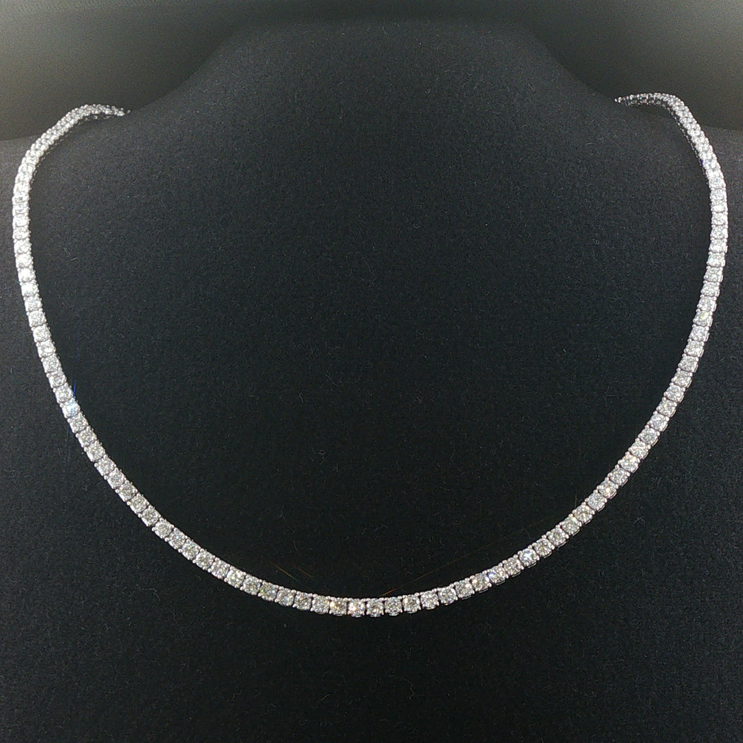 Brand New 10.5cttw Natural Diamond Tennis Necklace in 14k Gold