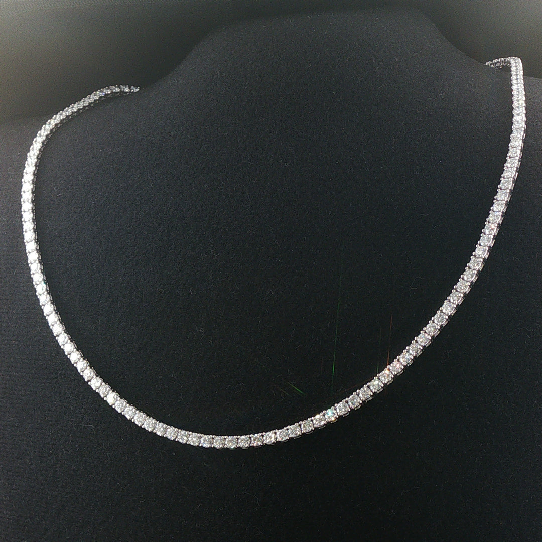 Brand New 10.5cttw Natural Diamond Tennis Necklace in 14k Gold