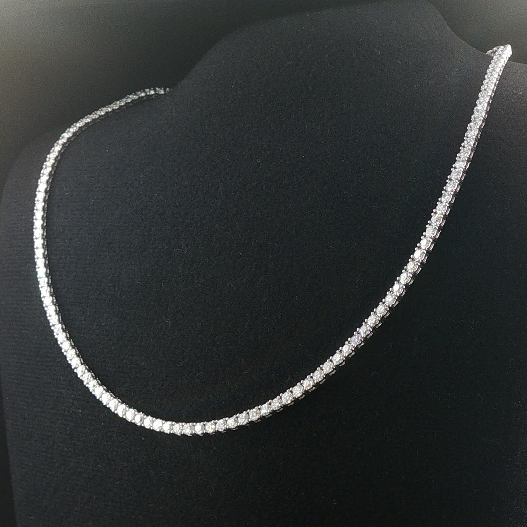 Brand New 10.5cttw Natural Diamond Tennis Necklace in 14k Gold