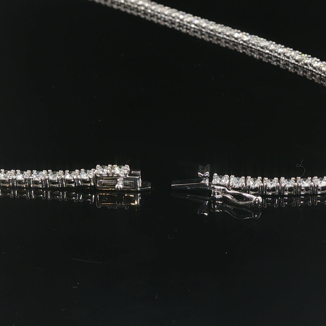 Brand New 10.5cttw Natural Diamond Tennis Necklace in 14k Gold