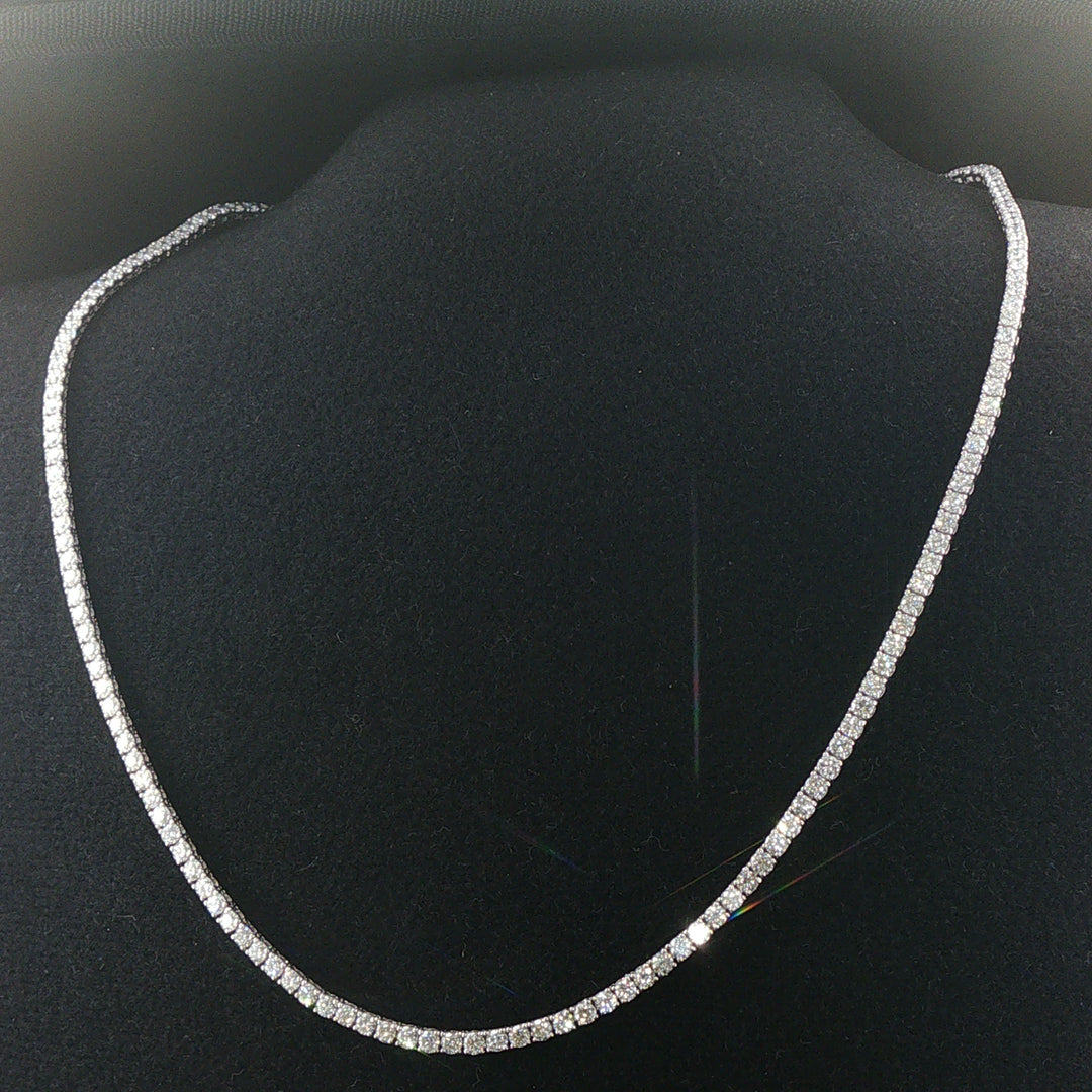 Brand New 8.5cttw Natural Diamond Tennis Necklace in 14k Gold