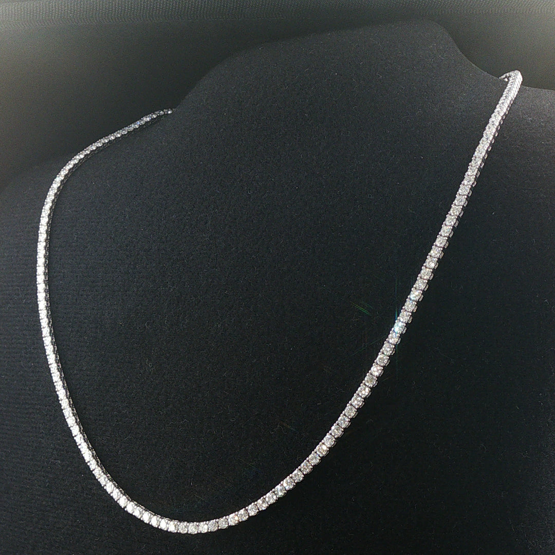 Brand New 8.5cttw Natural Diamond Tennis Necklace in 14k Gold