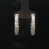 Brand New 3cttw Natural Diamond Chunky Hoop Earrings in 14k White Gold