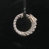 Brand New 3cttw Natural Diamond Chunky Hoop Earrings in 14k White Gold