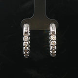 Brand New 3cttw Natural Diamond Chunky Hoop Earrings in 14k White Gold