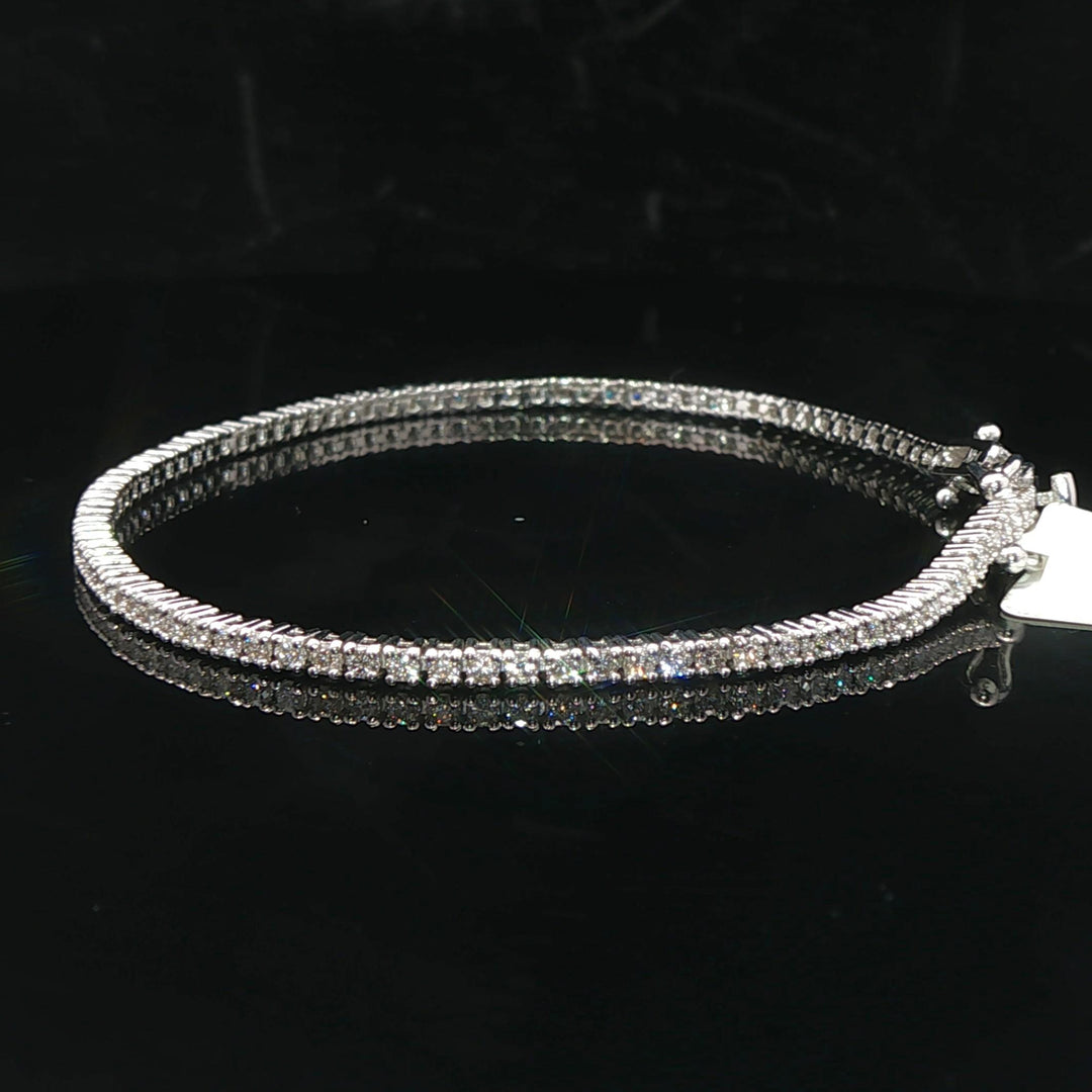 Brand New 1.5cttw Natural Diamond Tennis Bracelet in 14k White Gold