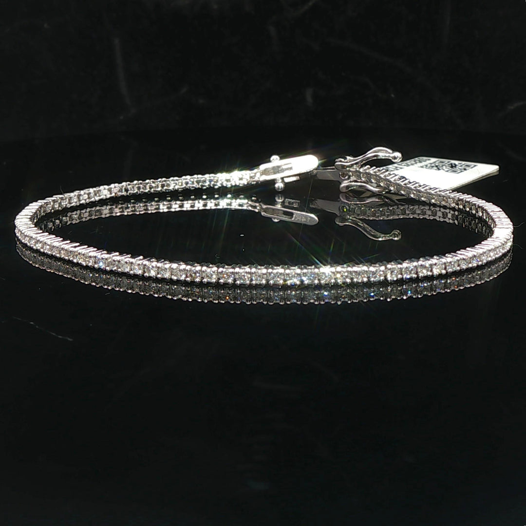 Brand New 1.5cttw Natural Diamond Tennis Bracelet in 14k White Gold
