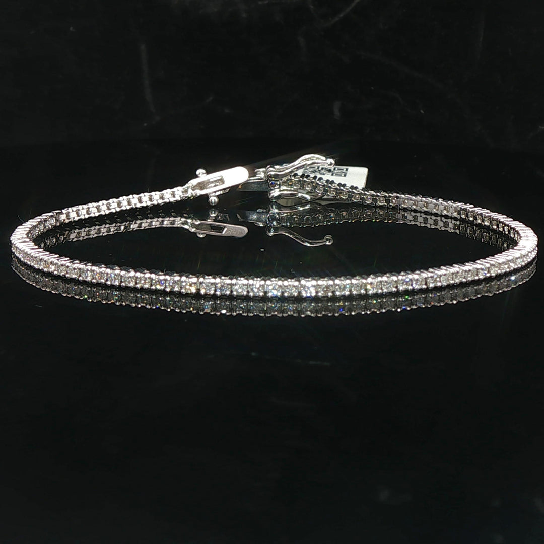Brand New 1.5cttw Natural Diamond Tennis Bracelet in 14k White Gold
