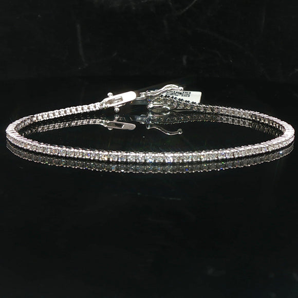 Brand New 1.5cttw Natural Diamond Tennis Bracelet in 14k White Gold