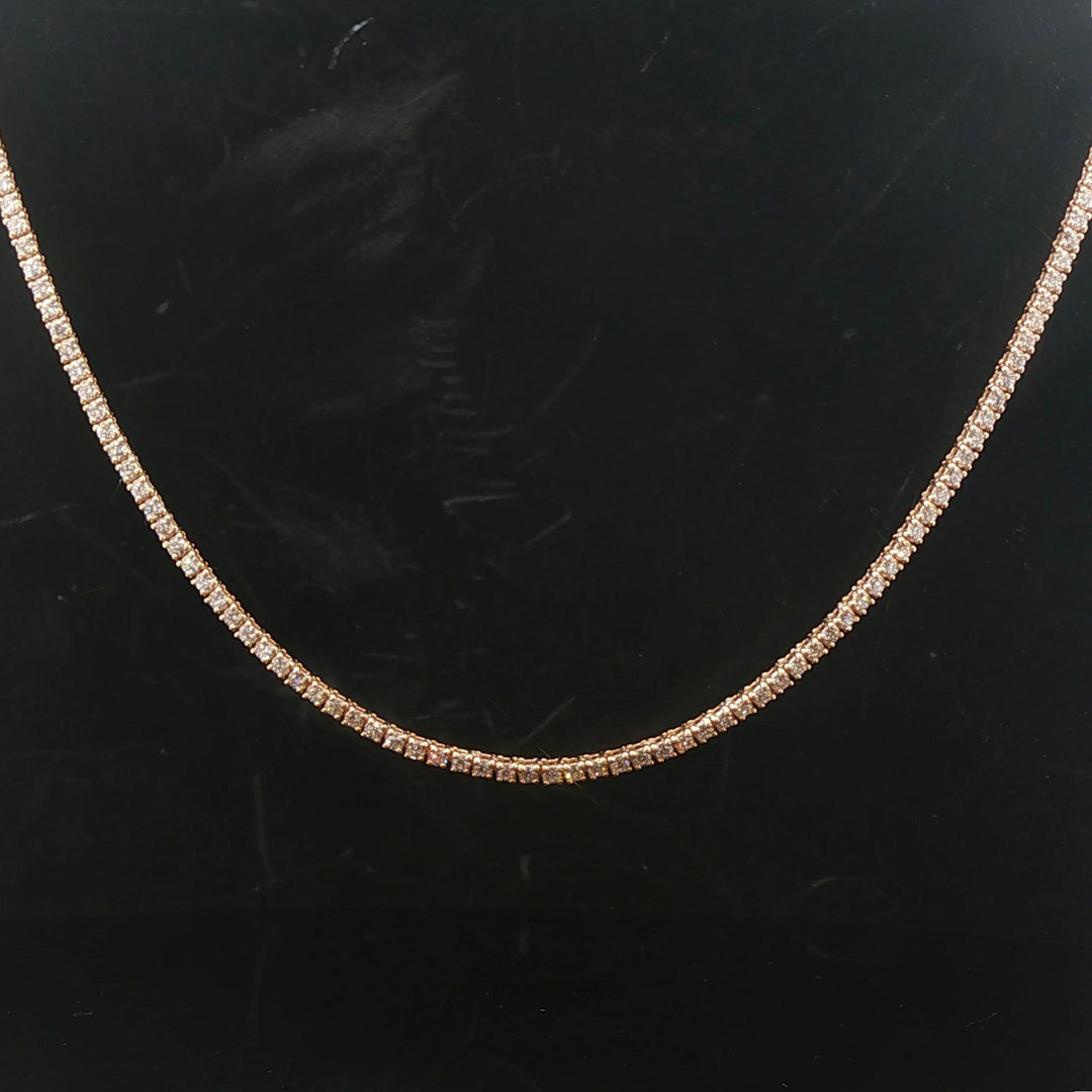 Brand New 4.5cttw Natural Diamond Tennis Necklace in 14k Yellow Gold