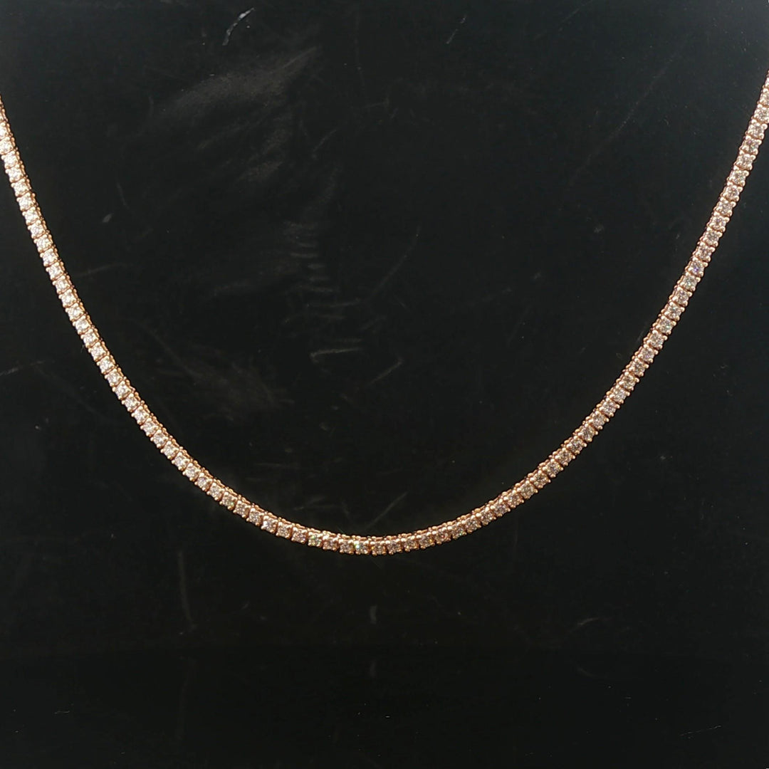Brand New 4.5cttw Natural Diamond Tennis Necklace in 14k Yellow Gold