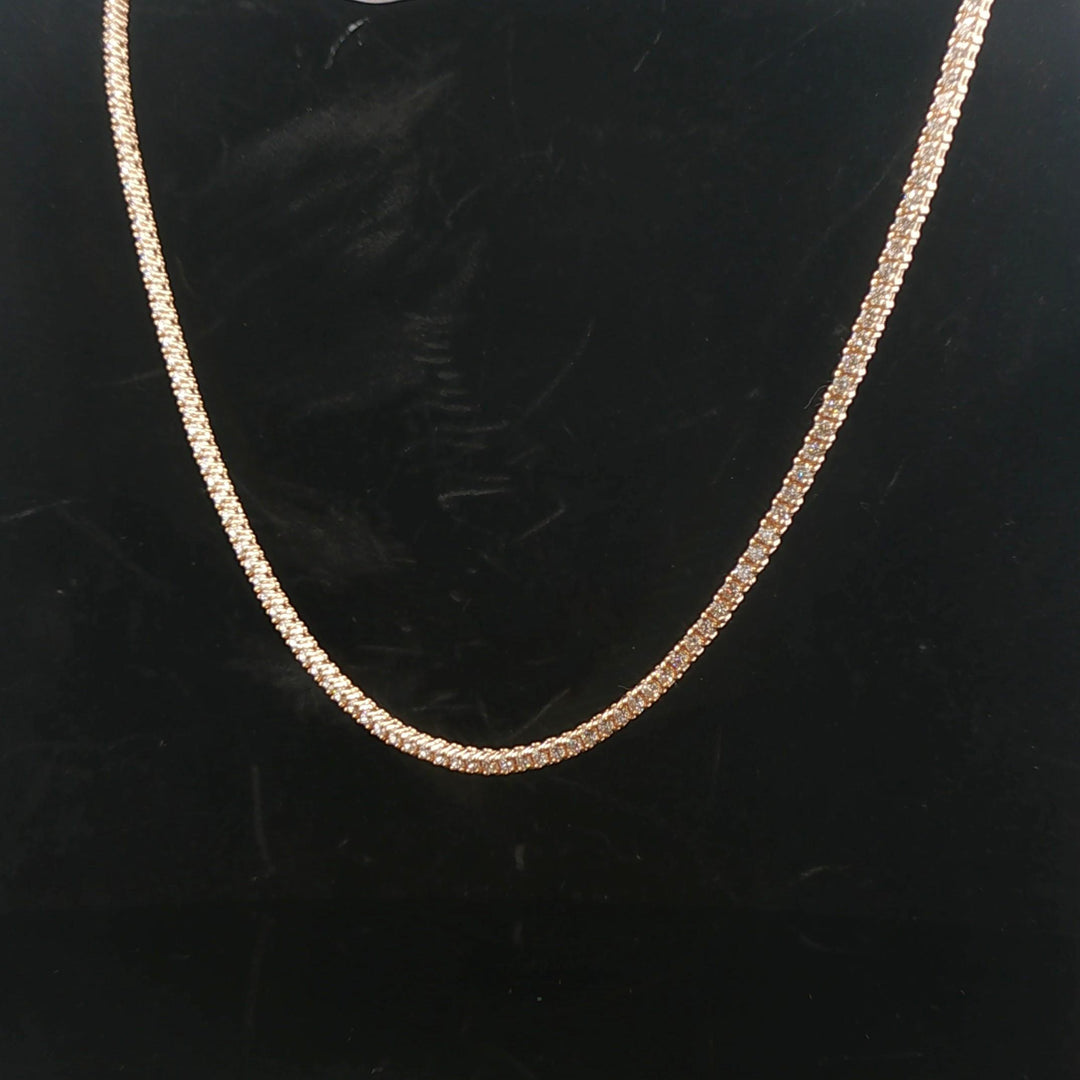 Brand New 4.5cttw Natural Diamond Tennis Necklace in 14k Yellow Gold