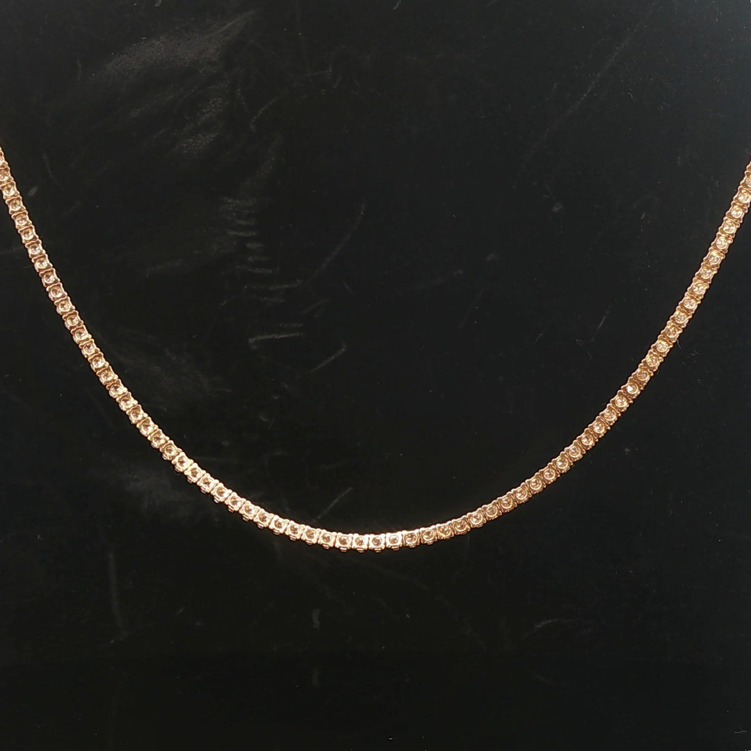 Brand New 4.5cttw Natural Diamond Tennis Necklace in 14k Yellow Gold