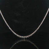Brand New 6.5cttw Natural Diamond Graduated Riviera Tennis Necklace in 14k
