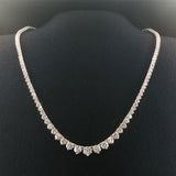 Brand New 6.5cttw Natural Diamond Graduated Riviera Tennis Necklace in 14k