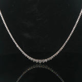 Brand New 12.5cttw Natural Diamond Graduated Riviera Tennis Necklace in 14k