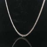 Brand New 12.5cttw Natural Diamond Graduated Riviera Tennis Necklace in 14k