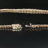 Brand New 6.5cttw Natural Diamond Graduated Riviera Tennis Necklace in 14k
