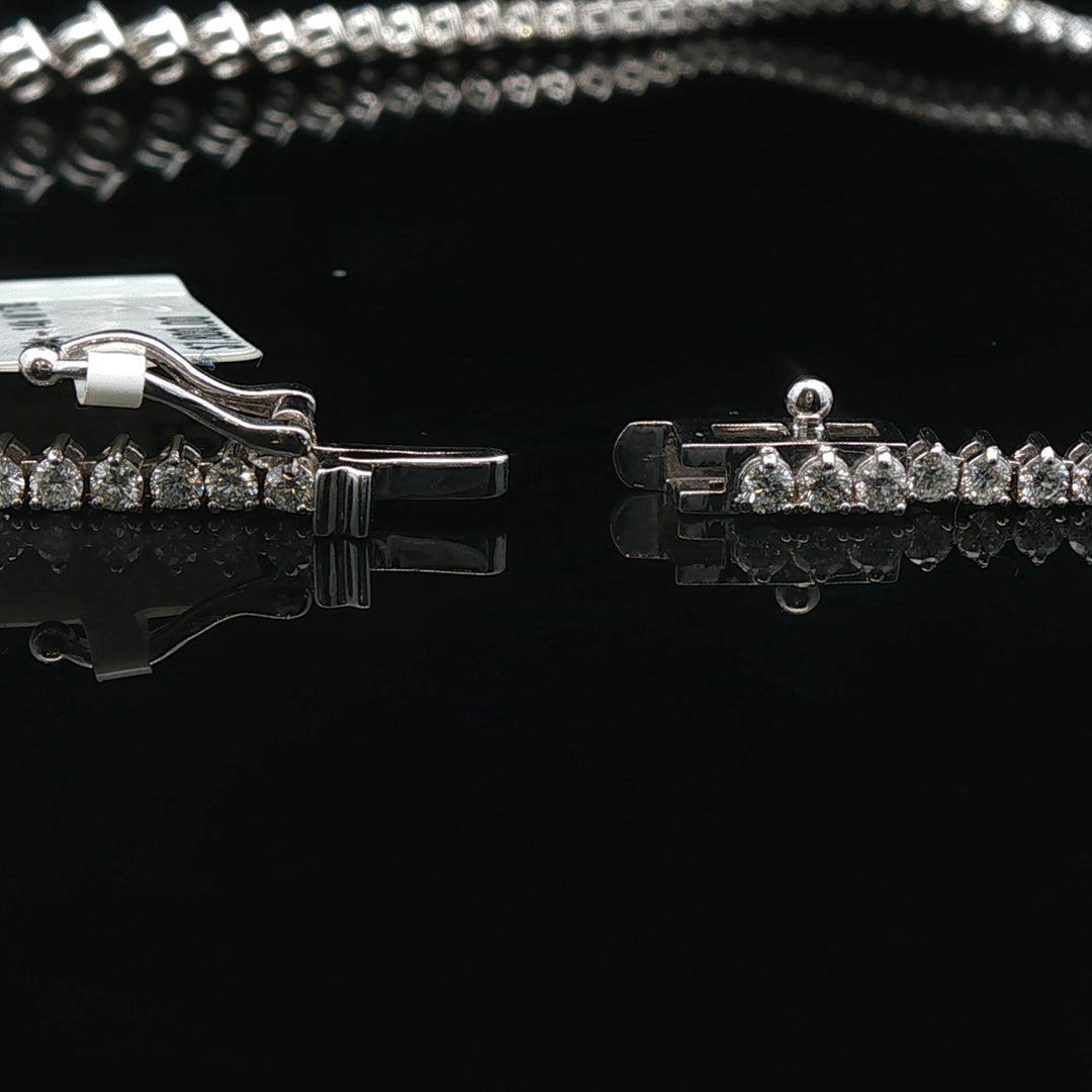 Brand New 6.5cttw Natural Diamond Graduated Riviera Tennis Necklace in 14k