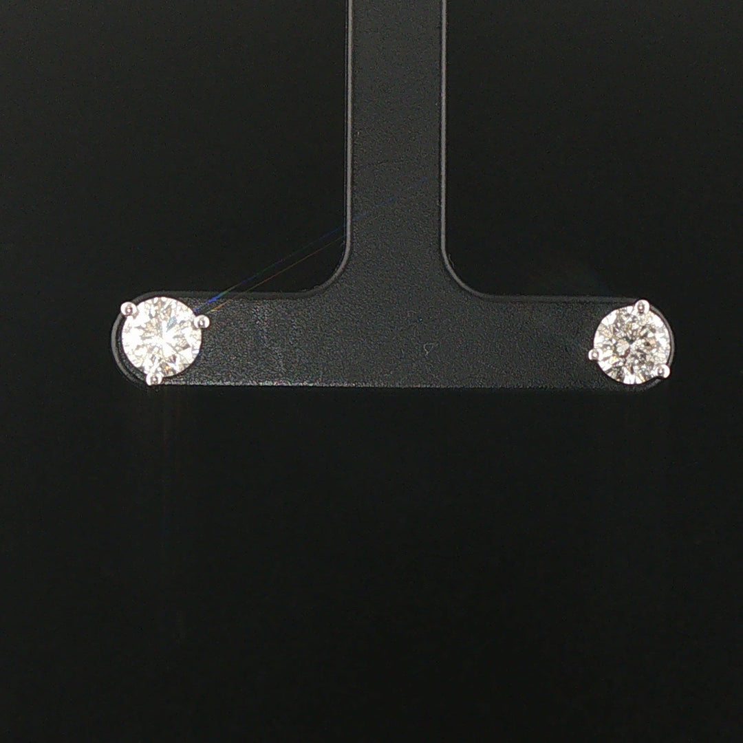 Brand New 1.75cttw Natural Diamond Stud Earrings in 14k Gold