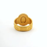 24k Pure Yellow Gold 16.1g Solid Beetle Scarab Ring Size 8