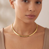 14k Yellow Gold 38.6g Solid Heavy 6mm Omega Link Necklace Italy 16"