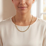 18k Yellow Gold 11.7g Solid Flat 2.5mm Fancy Link Chain Necklace Italy 20"