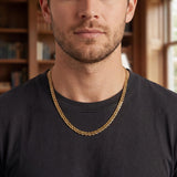 14k Yellow Gold 23.4g Solid 5mm Mariner Link Chain Necklace Italy 21"