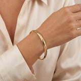 14k Yellow Gold 7.2g Ladies Patterned 6mm Fancy Bangle Bracelet 7"