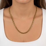 14k Yellow Gold 28.4g Solid 3mm Squared Franco Link Chain Necklace Italy 20"