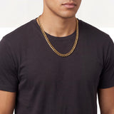 14k Yellow Gold 36g Semi Solid 7.5mm Curb Link Chain Necklace 24"