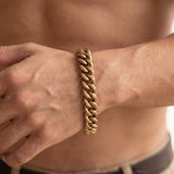 14k Rose Gold 27g Vintage Thick 11mm Curb Link Bracelet 8.5"