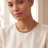 14k Yellow Gold 25.2g Vintage Ladies 9mm Twisted Curb Link Necklace Italy 16.5"