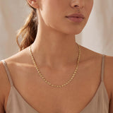 18k Yellow Gold 6.3g Vintage Thin 2.5mm Mariner Link Chain Necklace Italy 19"