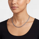 18k White Gold 8.8g Six Strand Cable Link Necklace 16"