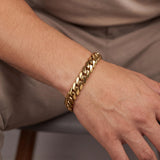 14k Yellow Gold 45.7g Solid 8mm Sleek Cuban Curb Link Bracelet 7.75"