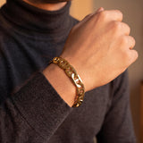 14k Yellow Gold 36.3g Solid Men's 11mm Mariner Link Bracelet Italy 8.25"