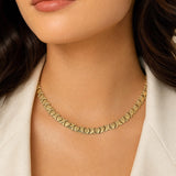 14k Yellow Gold 13g Ladies Hugs and Kisses XO Link Necklace Italy 16"