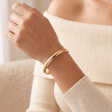 14k Yellow Gold 10g Diamond Cut Striped 8mm Bangle Bracelet 7.25"