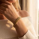 14k Yellow Gold 22.4g Solid Imperial Gold 10mm Beaded Wheat Link Bracelet 7.25"