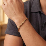 14k Yellow Gold 10.3g Solid Vintage 4mm Rope Bracelet 7.75"