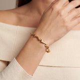 18k Yellow Gold 15g Solid Vintage 6mm Zig Zag Bangle Bracelet 7"