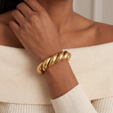14k Yellow Gold 48.5g Heavy Thick 13mm San Marco Link Bracelet Italy 7.5"