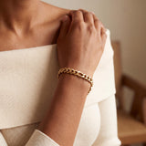14k Yellow Gold 15g Solid Ladies 6mm Figaro Link Bracelet 7.5"