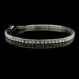 18k White Gold and Diamond 10.4g Vintage Link Bracelet 7.25"