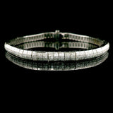 18k White Gold and 8cttw Diamond Heavy 23.6g Ladies Bracelet 7"