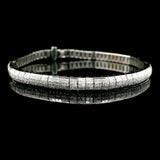 18k White Gold and 8cttw Diamond Heavy 23.6g Ladies Bracelet 7"